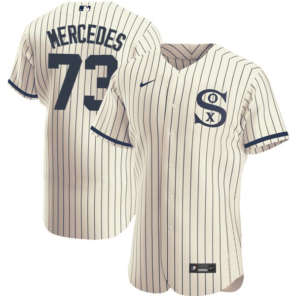 Men Chicago White Sox 73 Mercedes Cream stripe Dream version Elite Nike 2021 MLB Jersey